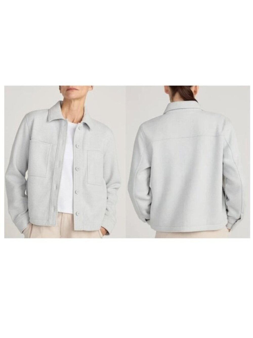 Mondetta On-The-Go Cropped Jacket Women's M Grey GRS Recycled Poly Relaxed Fit